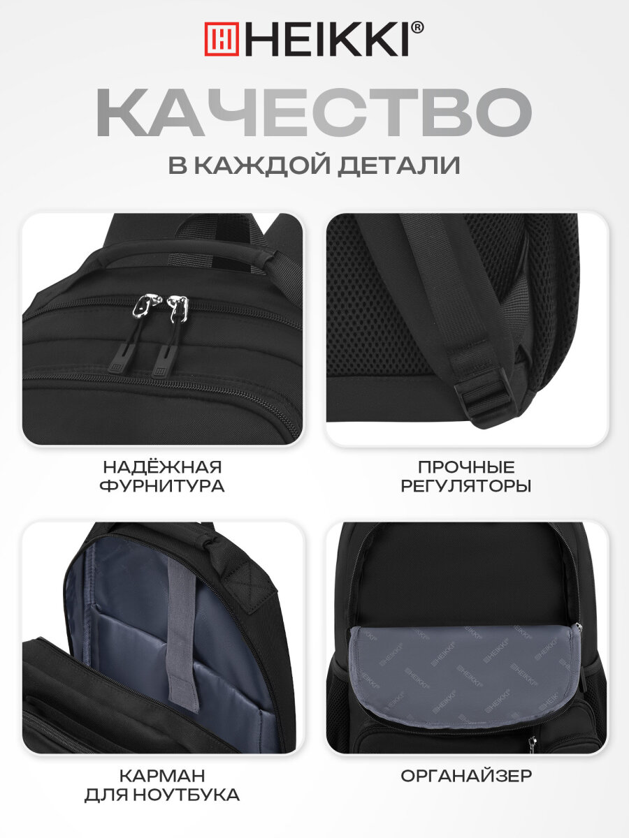Рюкзак HEIKKI школьный городской для подростков для ноутбука - фото 5
