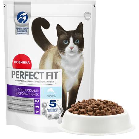 Корм для взрослых кошек PerfectFit Здоровье почек с лососем 650г