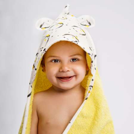 Полотенце Amarobaby Cute Love Пингвины Желтый