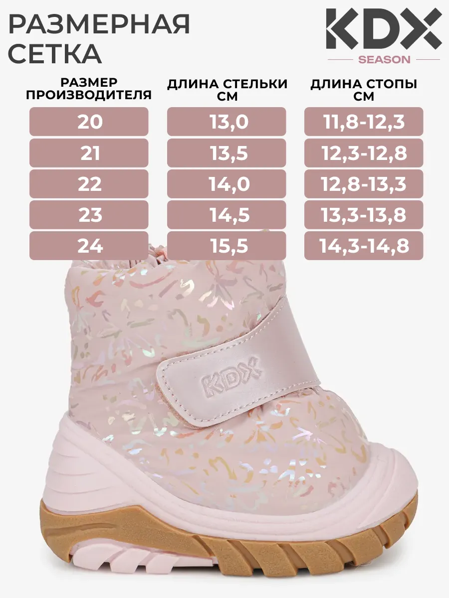 Сноубутсы KDX FL-27 pink - фото 4