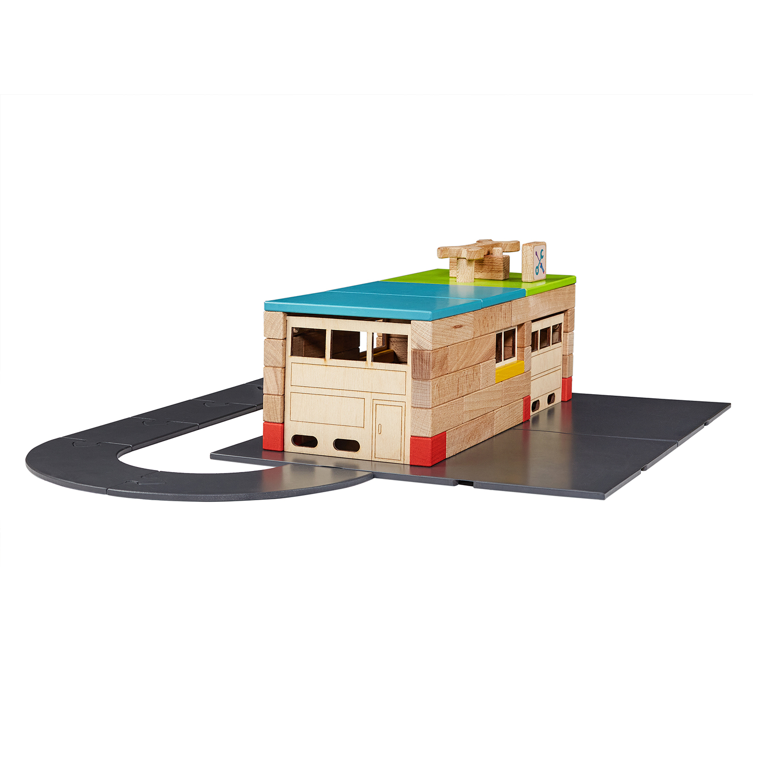 Конструктор WOOD BLOCKS Транспарк деревянный - фото 27