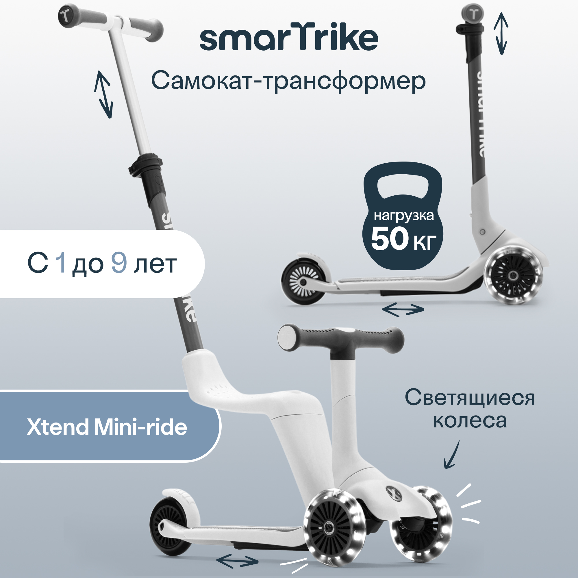 Самокат SmarTrike трехколесный - фото 1