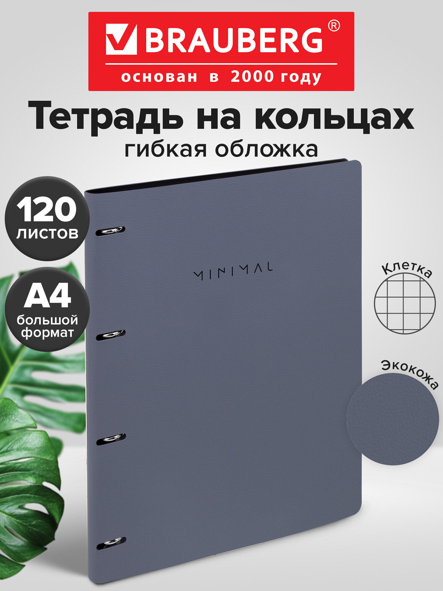 Изображение товара Тетрадь со сменным блоком Brauberg клетка 120 лист. Изображение товара Тетрадь со сменным блоком Brauberg клетка 120 лист.