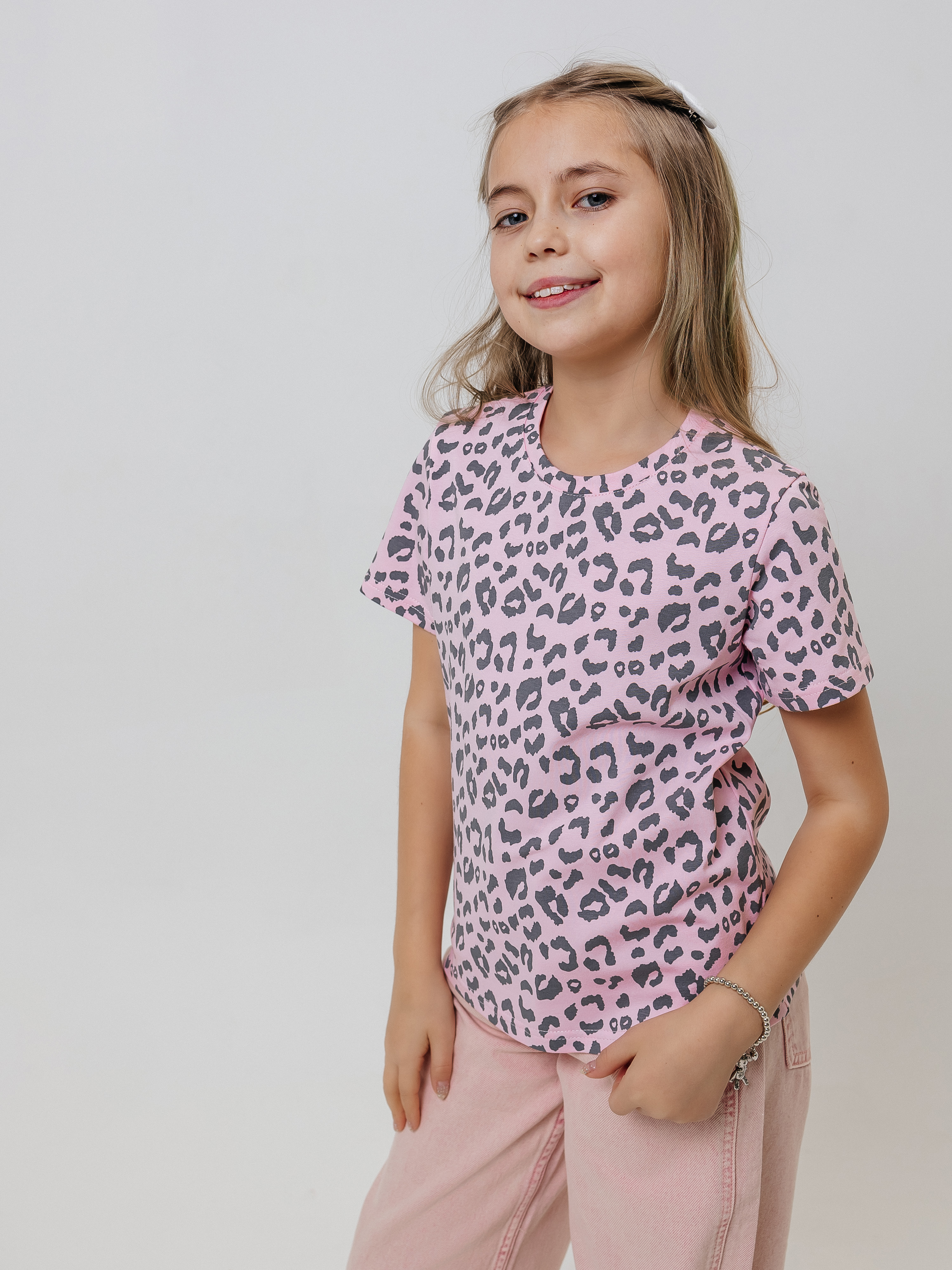 Футболка Селтекс Ю_ФК34 розовый леопард - фото 6