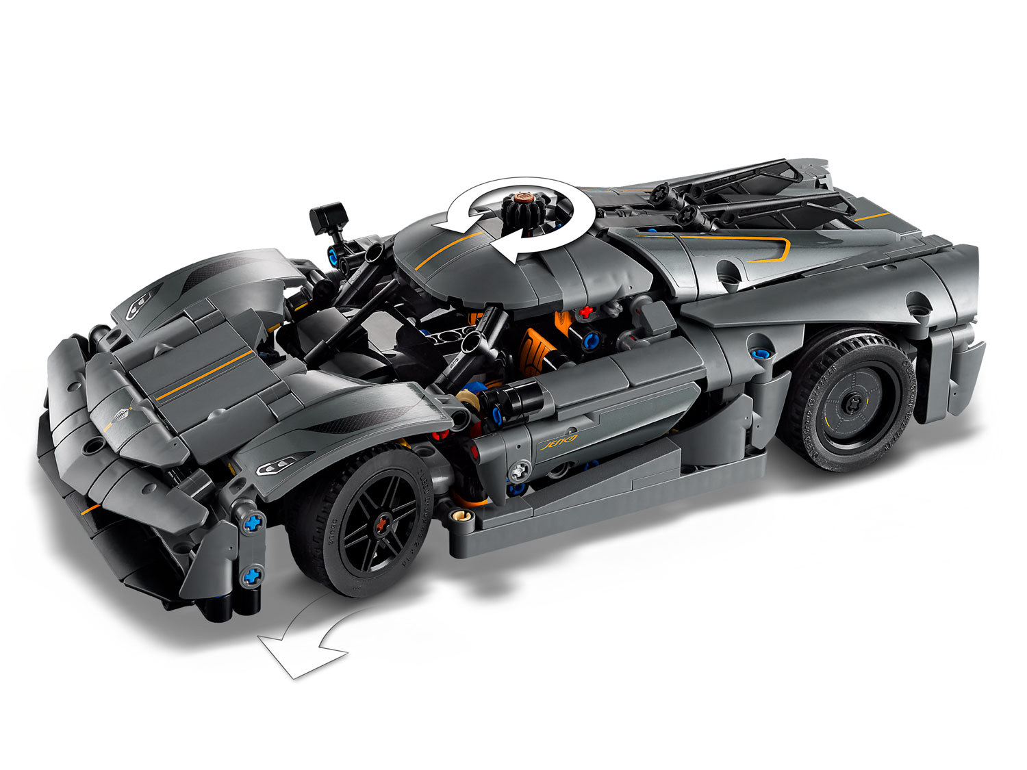 Конструктор LEGO Technic Koenigsegg Jesko Absolut Grey 801 дет. - фото 3