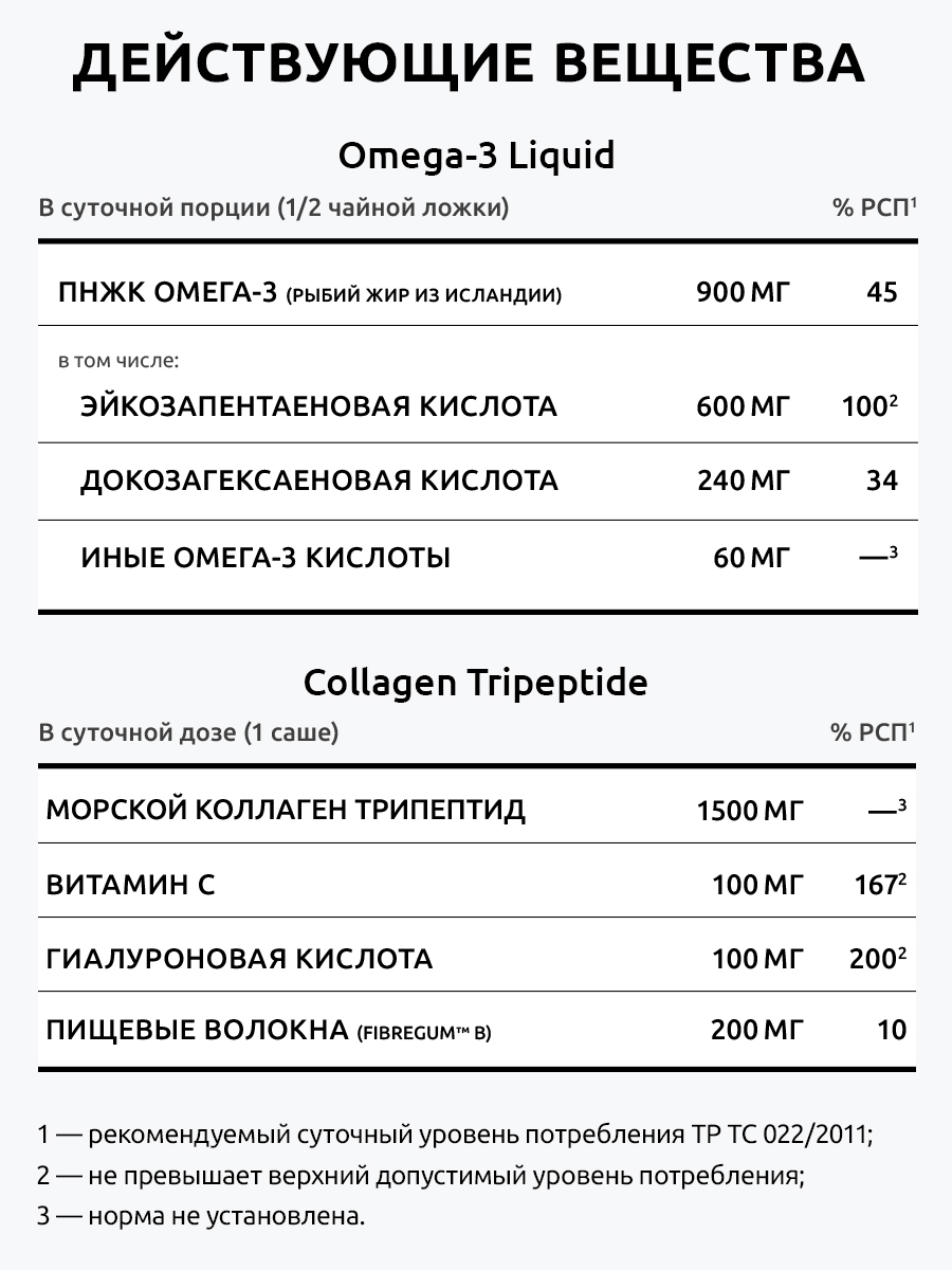 Комплекс для роста волос UltraBalance Омега 3 жидкая и коллаген 30 саше - фото 7