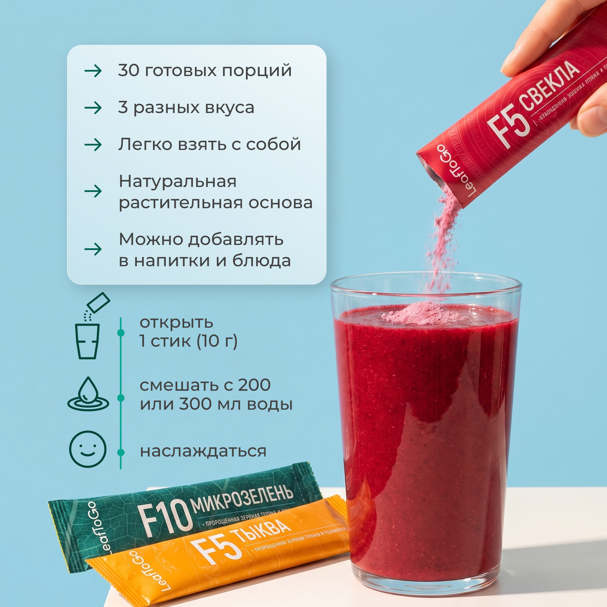 Набор многокомпонентных клетчаток LeafToGo для похудения и очищения с псиллиумом - фото 7
