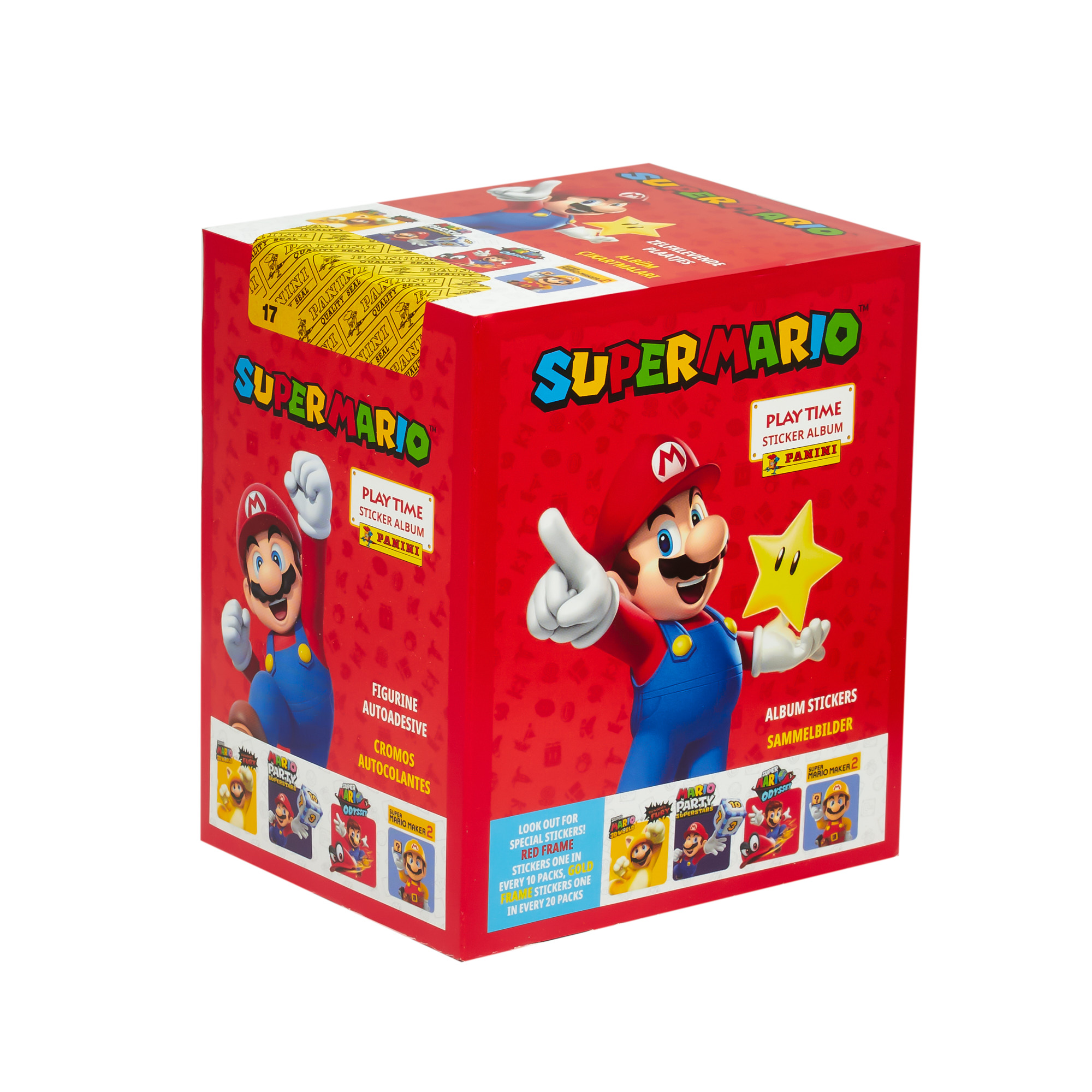 Бокс с наклейками Panini Super Mario Супер Марио 50 пакетиков в наборе - фото 1