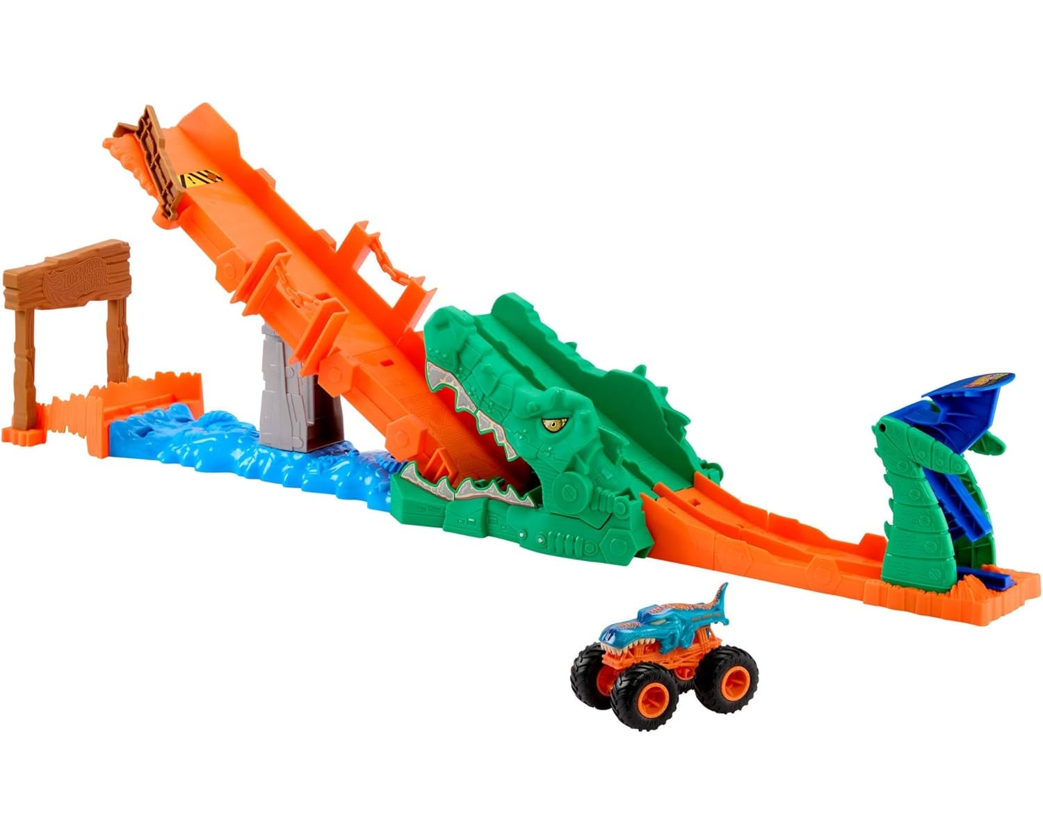 Трек Hot Wheels Трюк с крокодилом JJN45 - фото 2