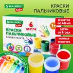 Краски пальчиковые Brauberg 6 цв.