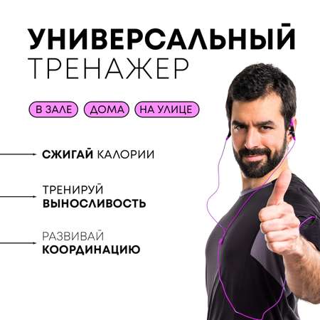 Скакалка YourLine Скоростная с подшипниками Фиолетовая