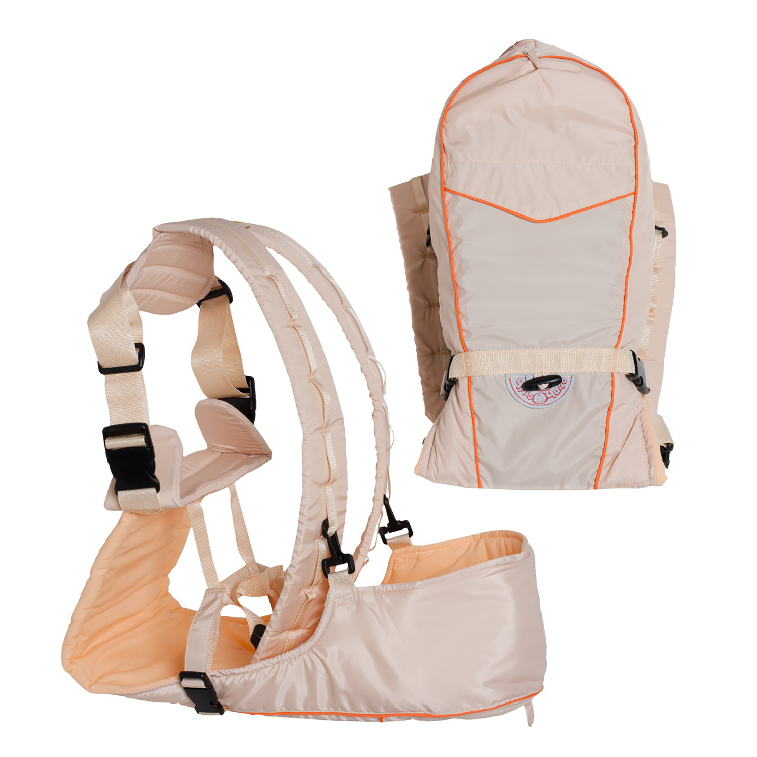 Рюкзак-кенгуру Чудо-чадо переноска для ребенка с 0 мес «‎BabyActive Simple» бежевый - фото 5