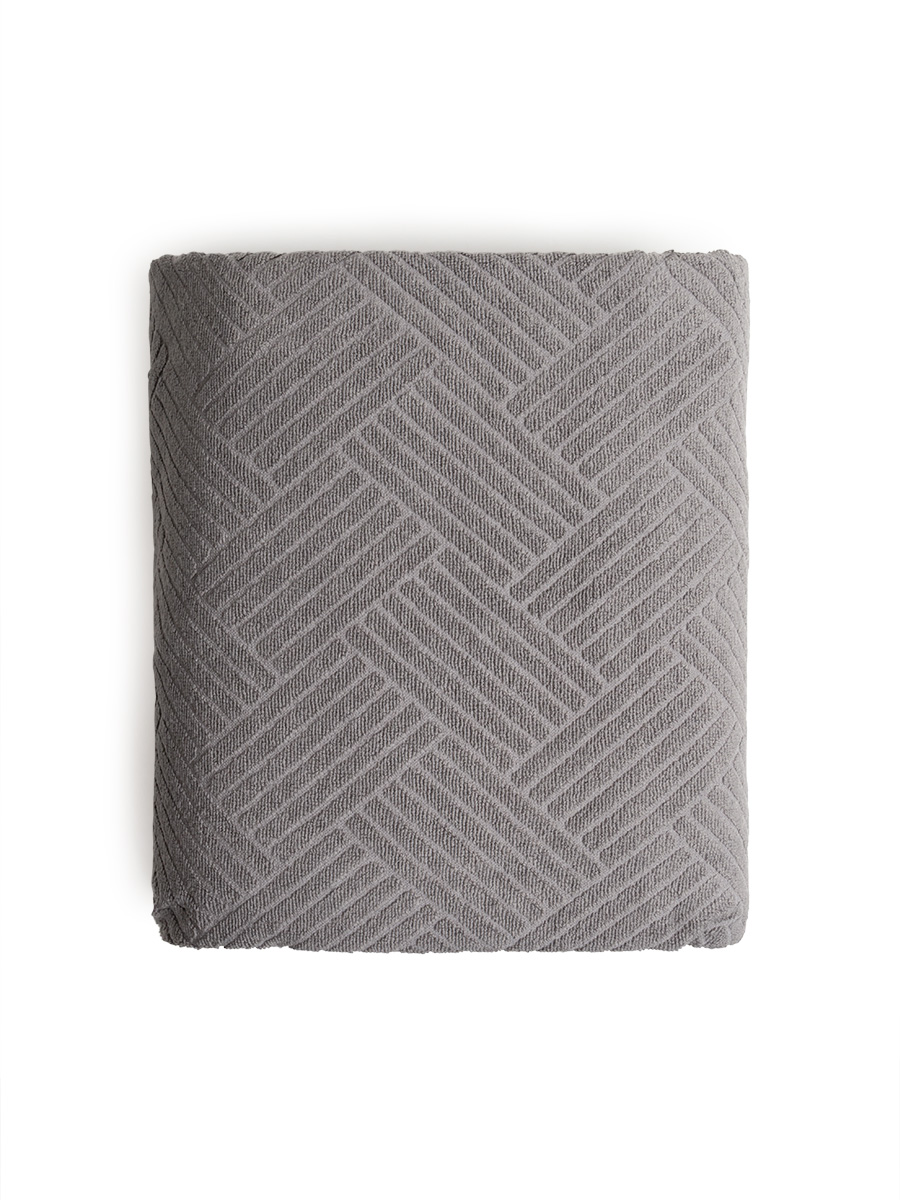 Простыня DeNASTIA махровая серый D000196 150 x 200 см 1 шт. - фото 2