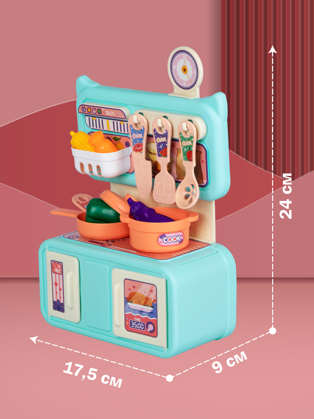 Игрушечная кухня AMORE BELLO с аксессуарами: 13 шт. - фото 5