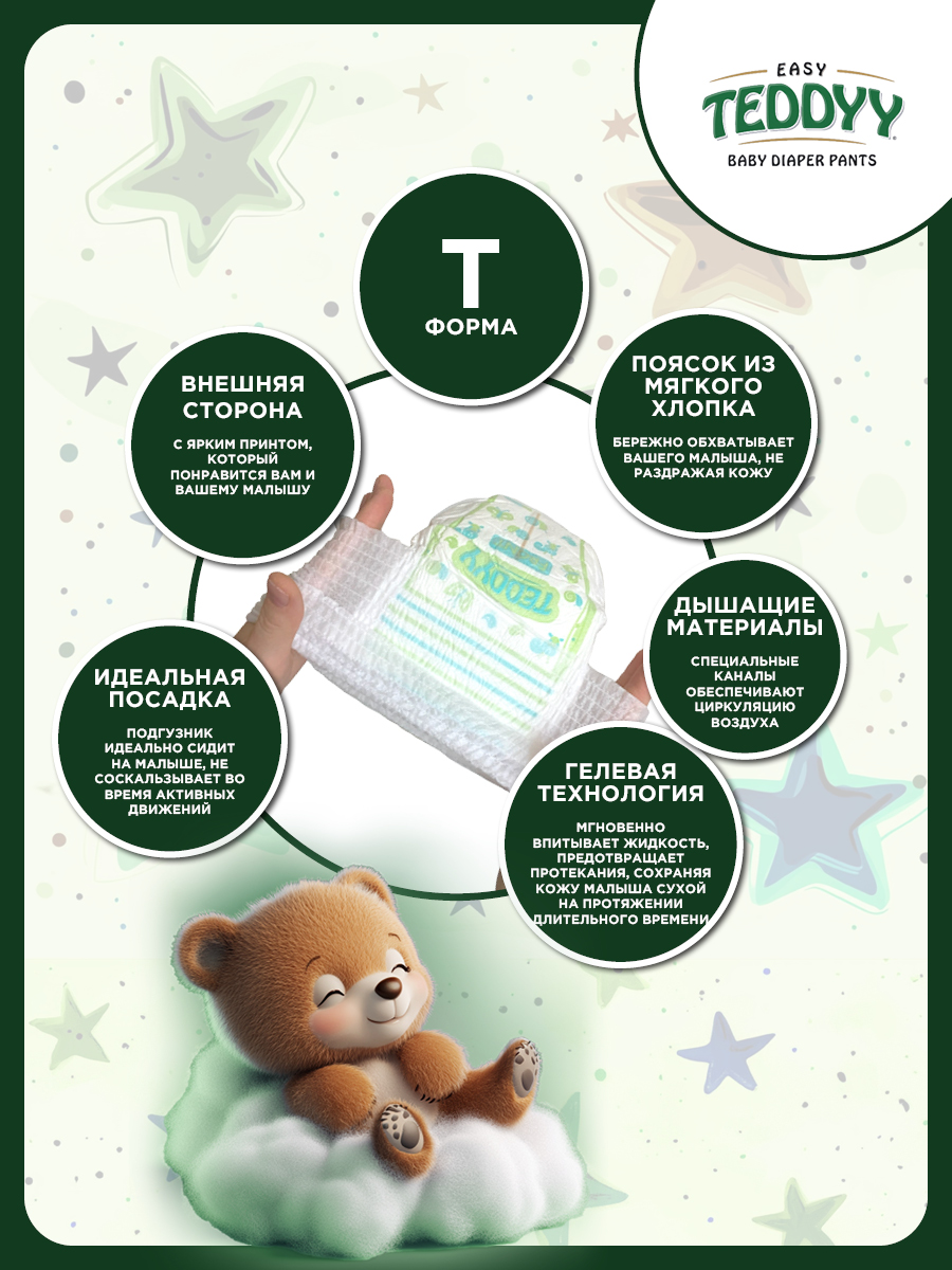 Трусики Teddy Baby M 72 шт. - фото 3