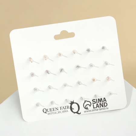 Пусеты 12 пар Queen fair