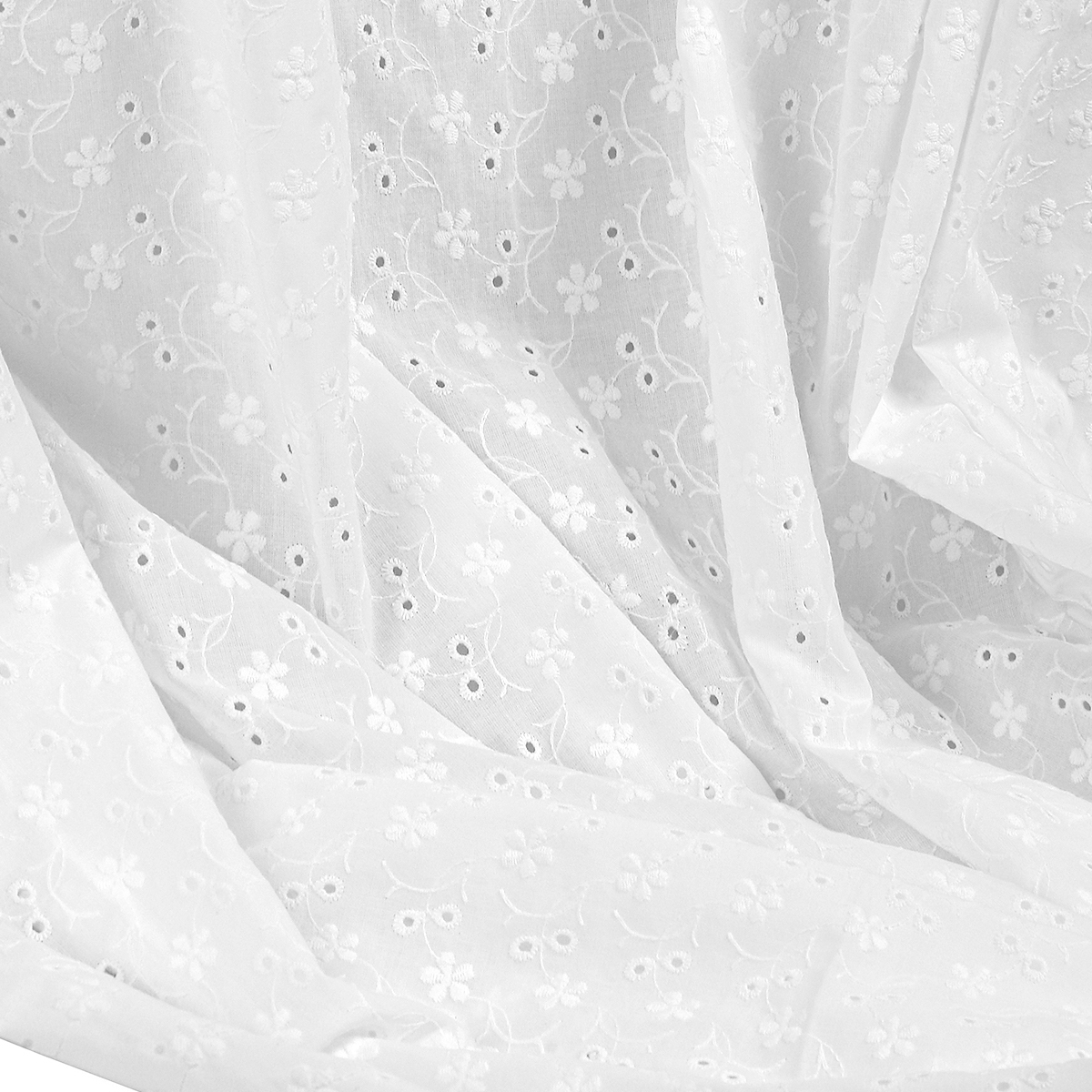 Ткань шитье на батисте TBY 1.5 х 2 м, цвет белый - фото 4