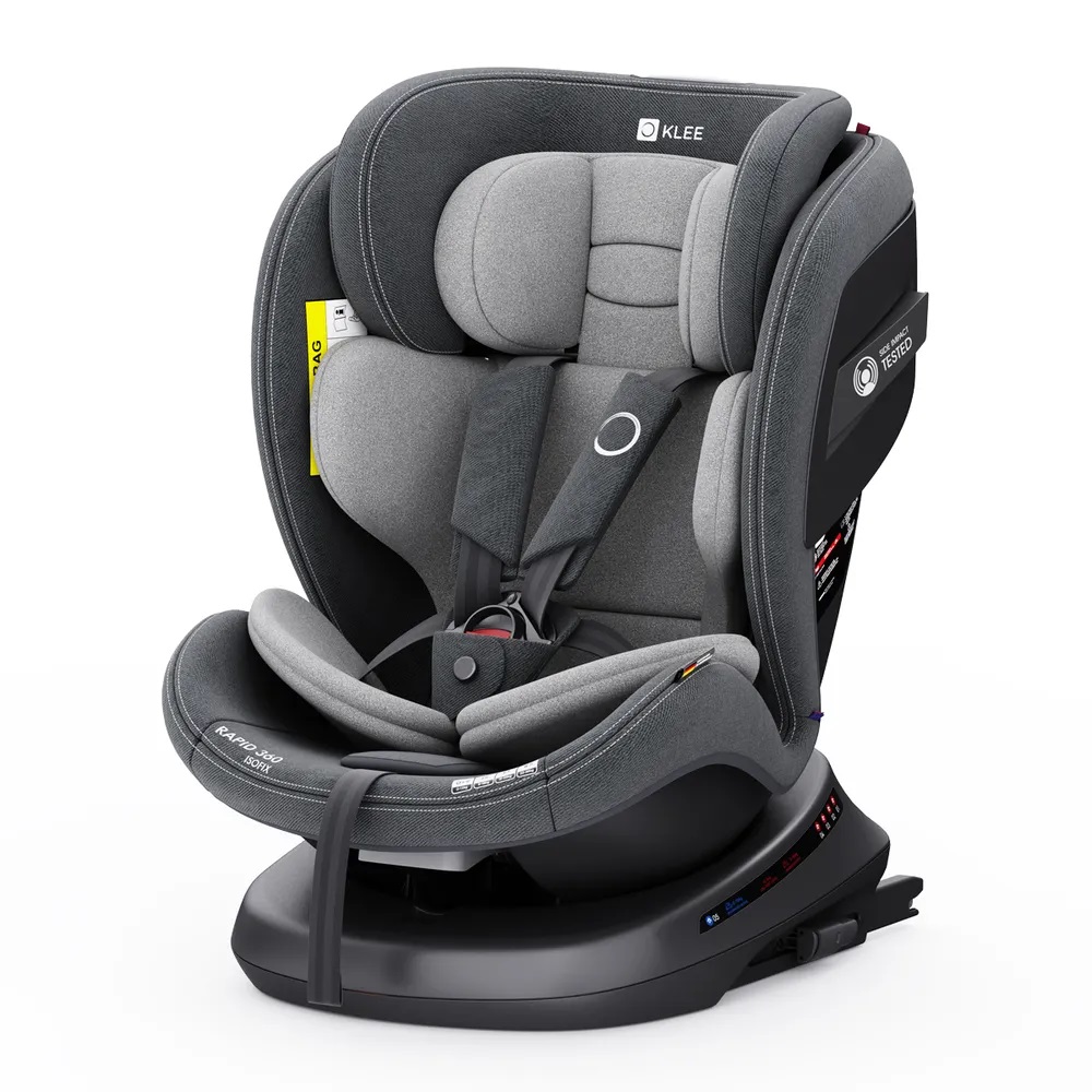 Автокресло KLEE Rapid 360 Fix Isofix 0+/1/2/3 (0-36 кг) серый - фото 3