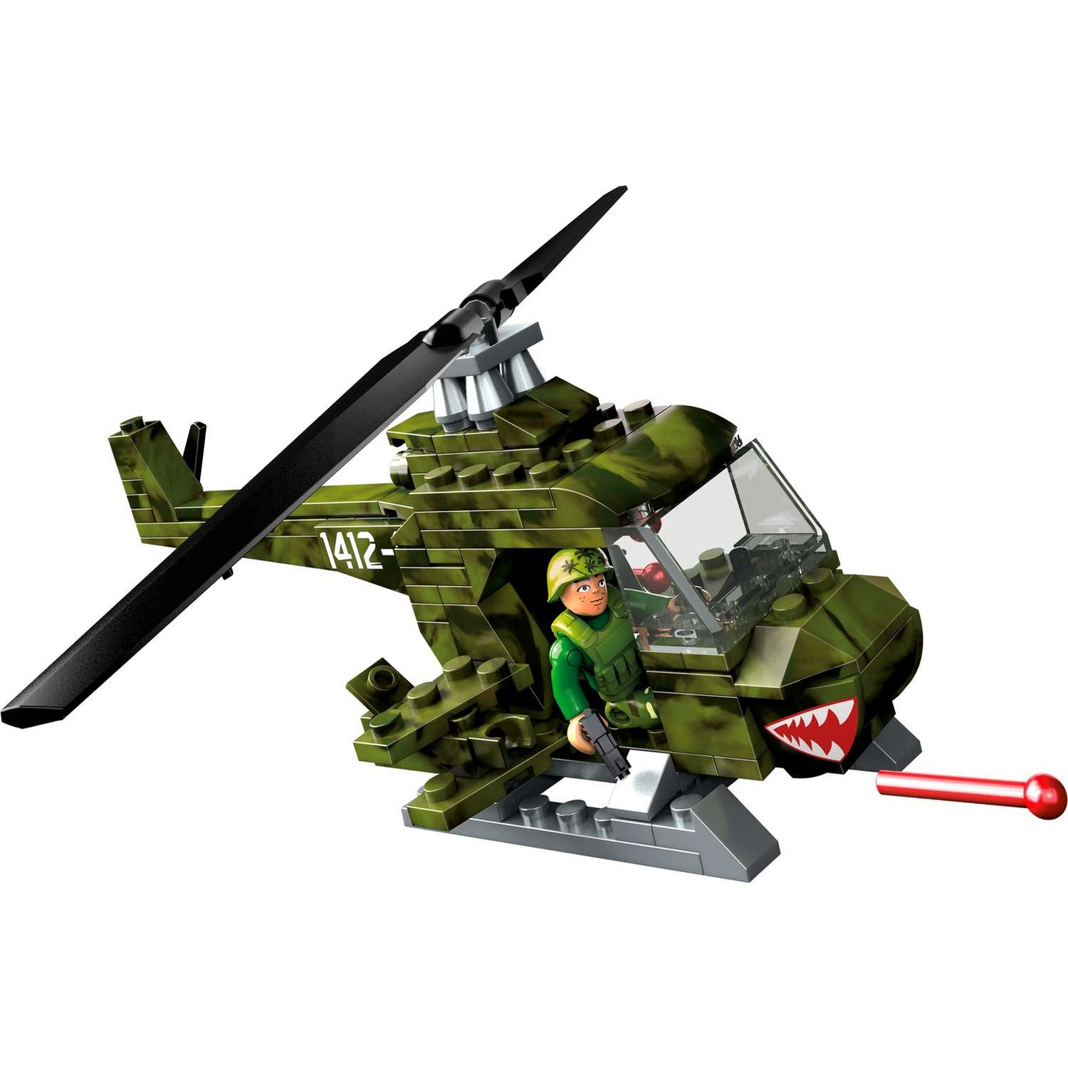 Конструктор Mega Construx Военный вертолет блочный - фото 3