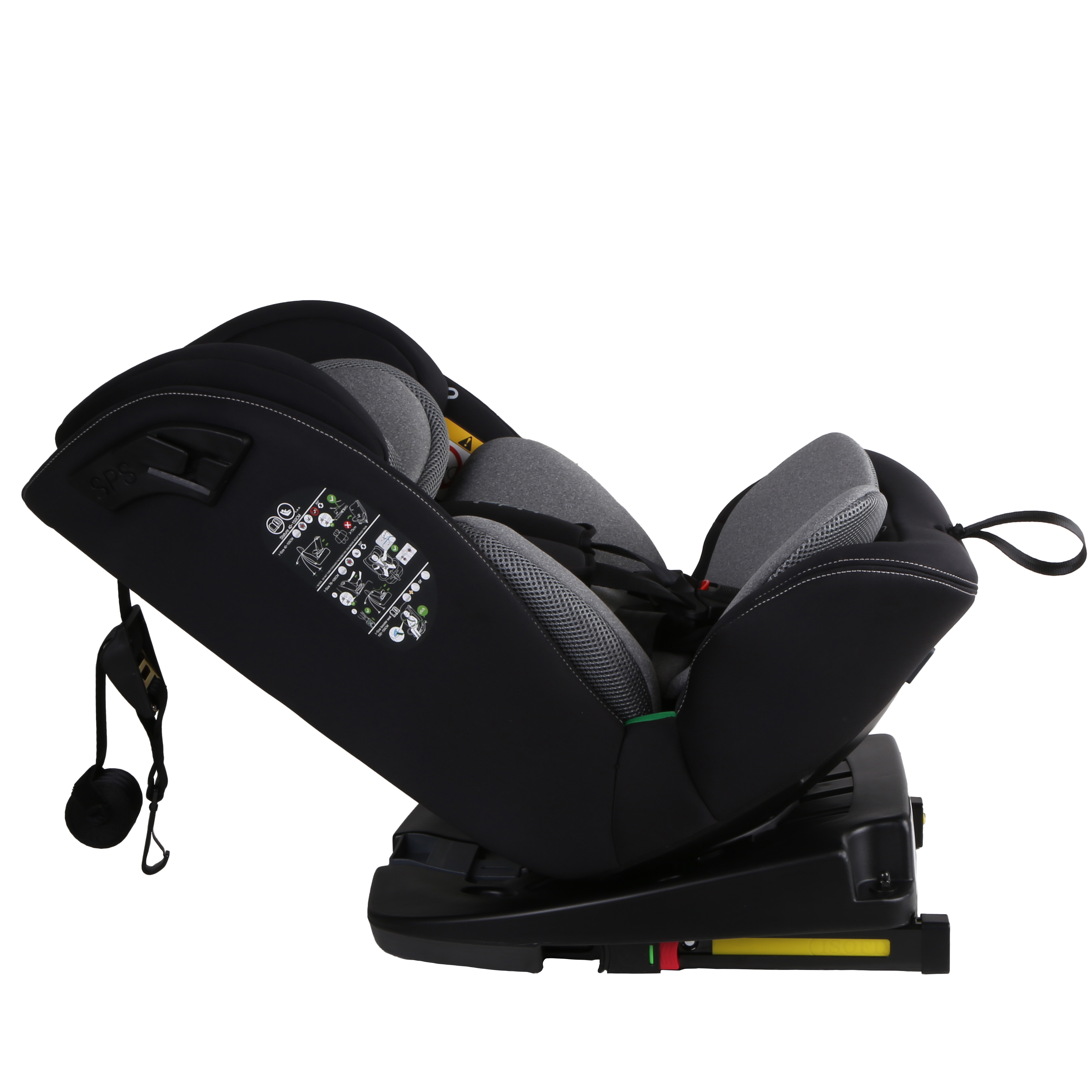 Автокресло Kidzi SPIN 360 i-SIZE Isofix 0+/1/2/3 (0-36 кг) серый - фото 4