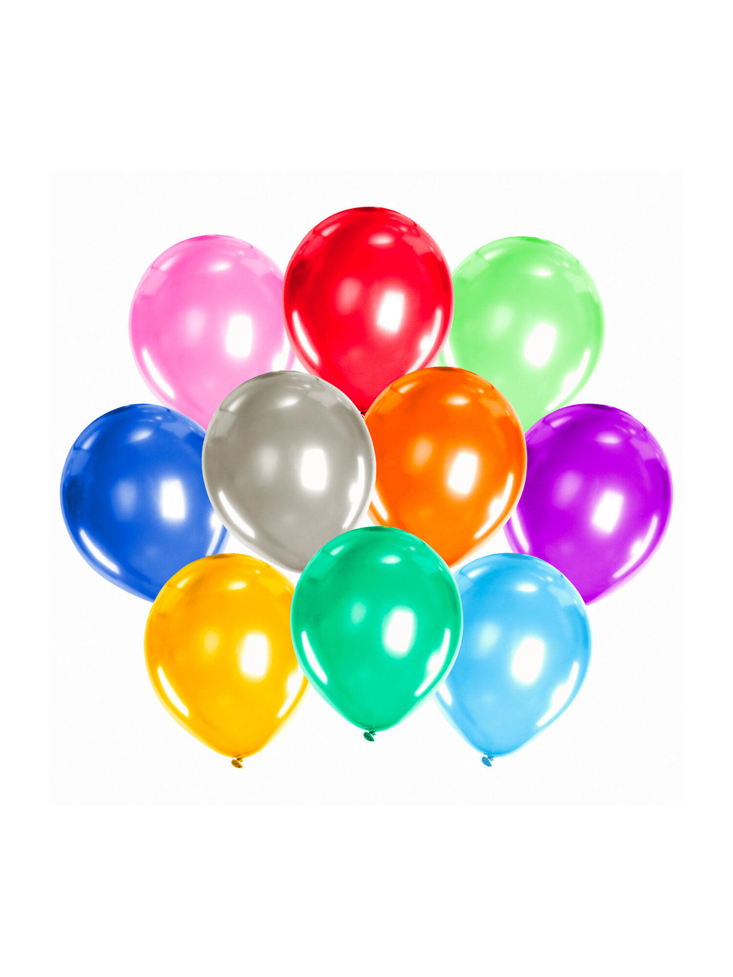 Шары воздушные Золотая сказка 50 штук металлик ассорти - фото 4