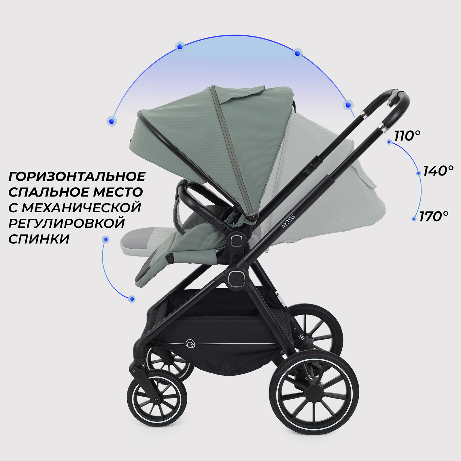 Коляска 2в1 Rant Moss 2 в 1 зеленый - фото 7