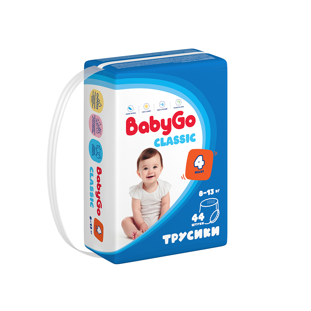 Трусики BabyGo Classic 4 (8-13 кг) 44 шт. - фото 12
