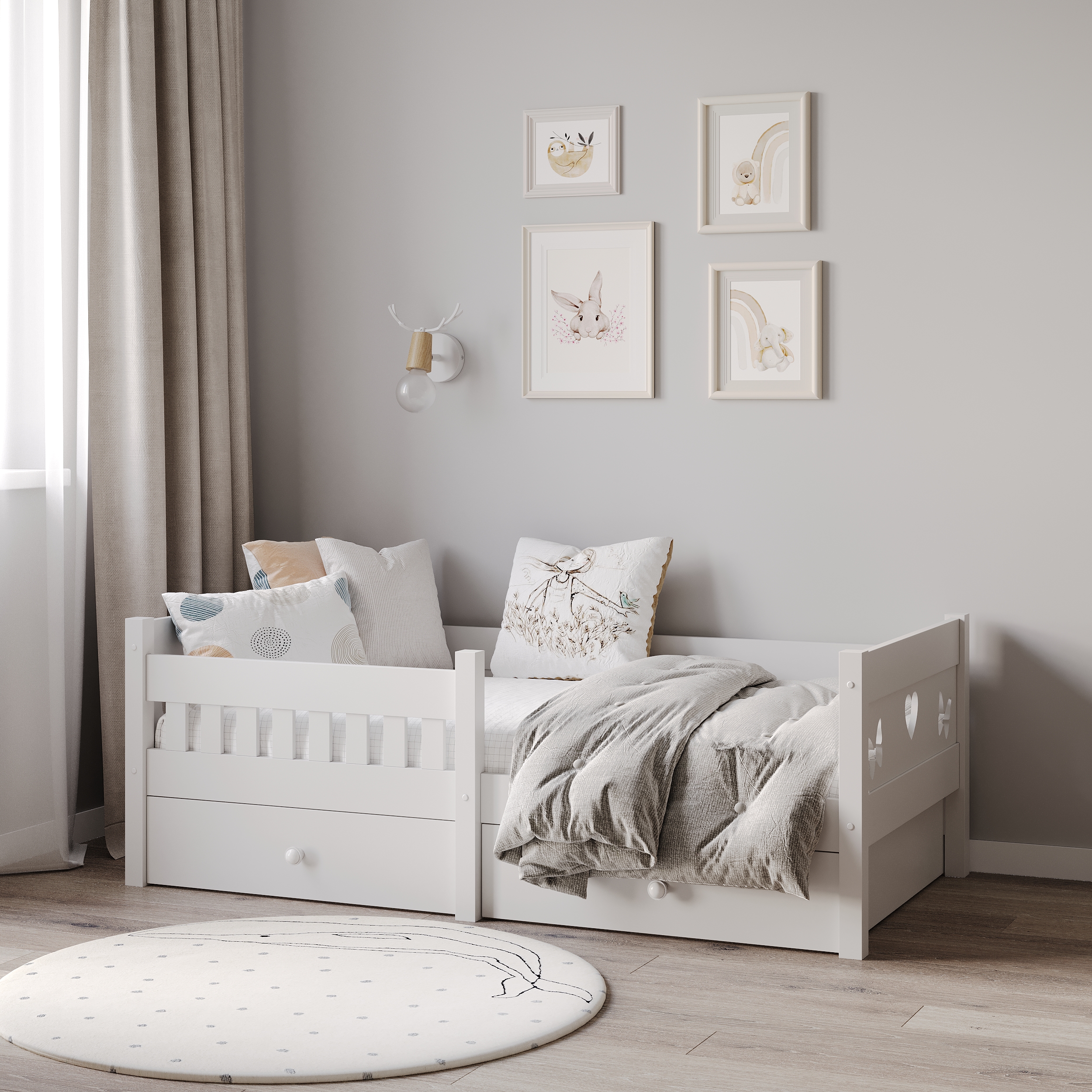 Детская кровать Moms charm с бортиком - фото 10