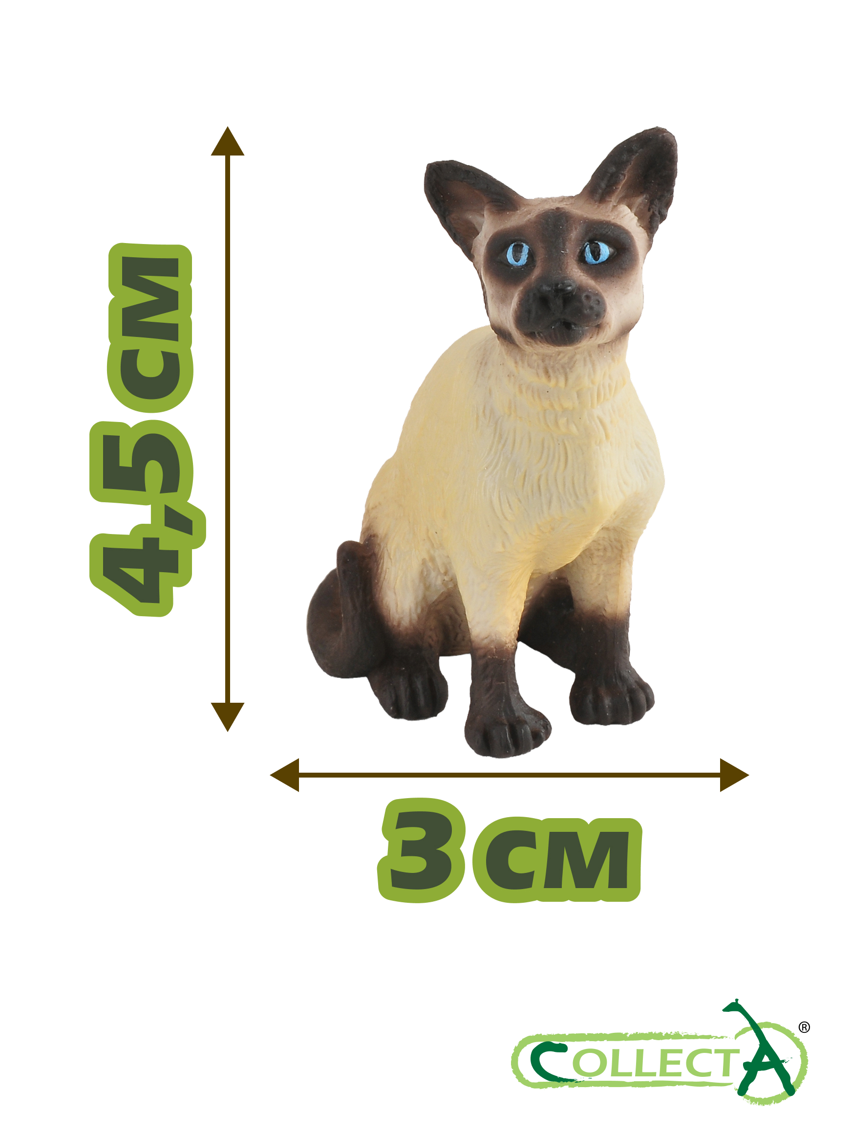 Фигурка Collecta Сиамский кот сидячий, S - фото 2