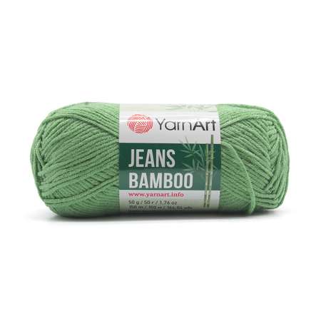 Пряжа для вязания YarnArt Jeans bamboo 50 гр 150 м бамбук полиакрил мягкая матовая 10 мотков 138 мятный