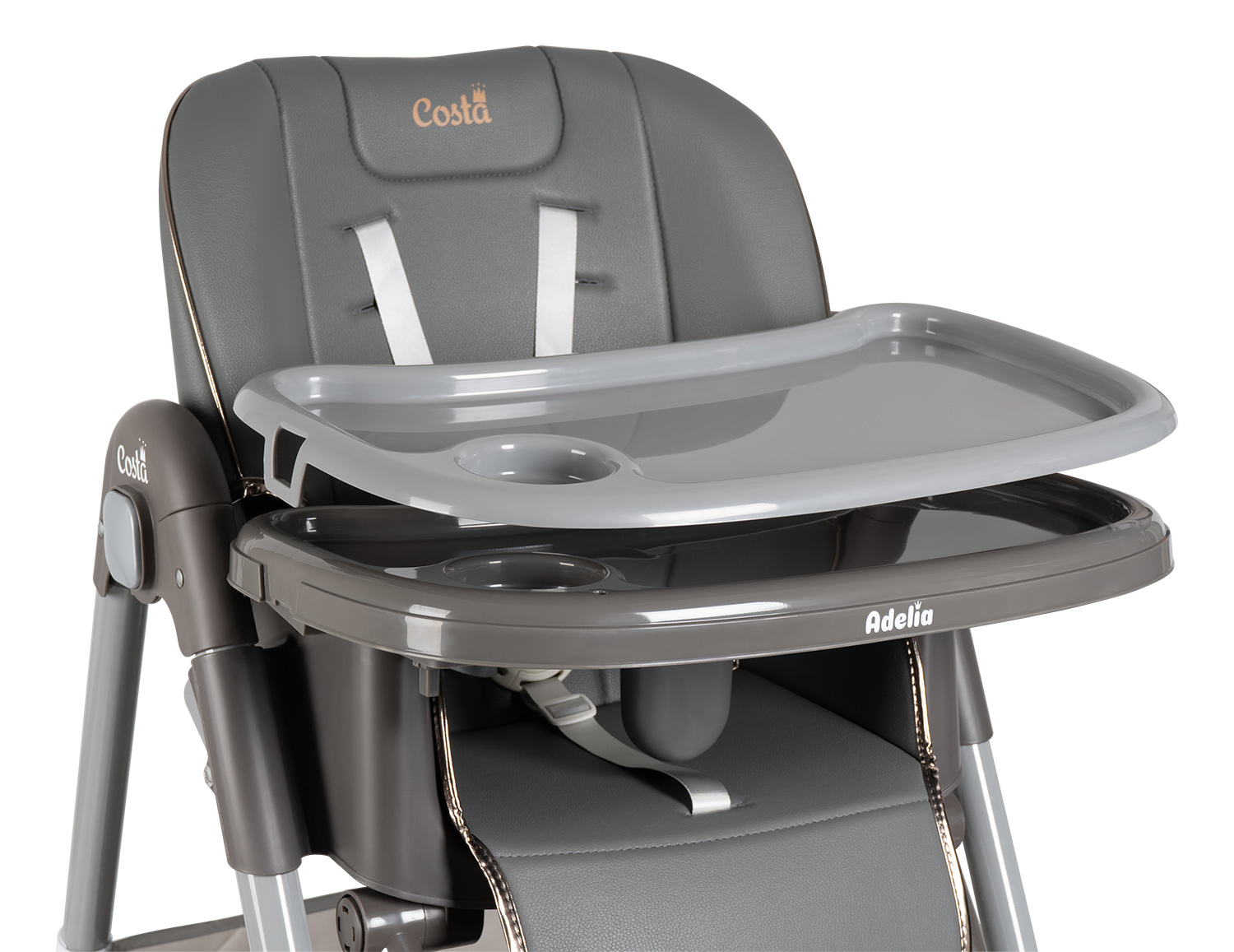 Стульчик для кормления Costa Adelia серый - фото 18
