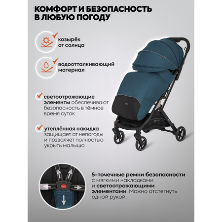 Коляска прогулочная Indigo ONYX, синий