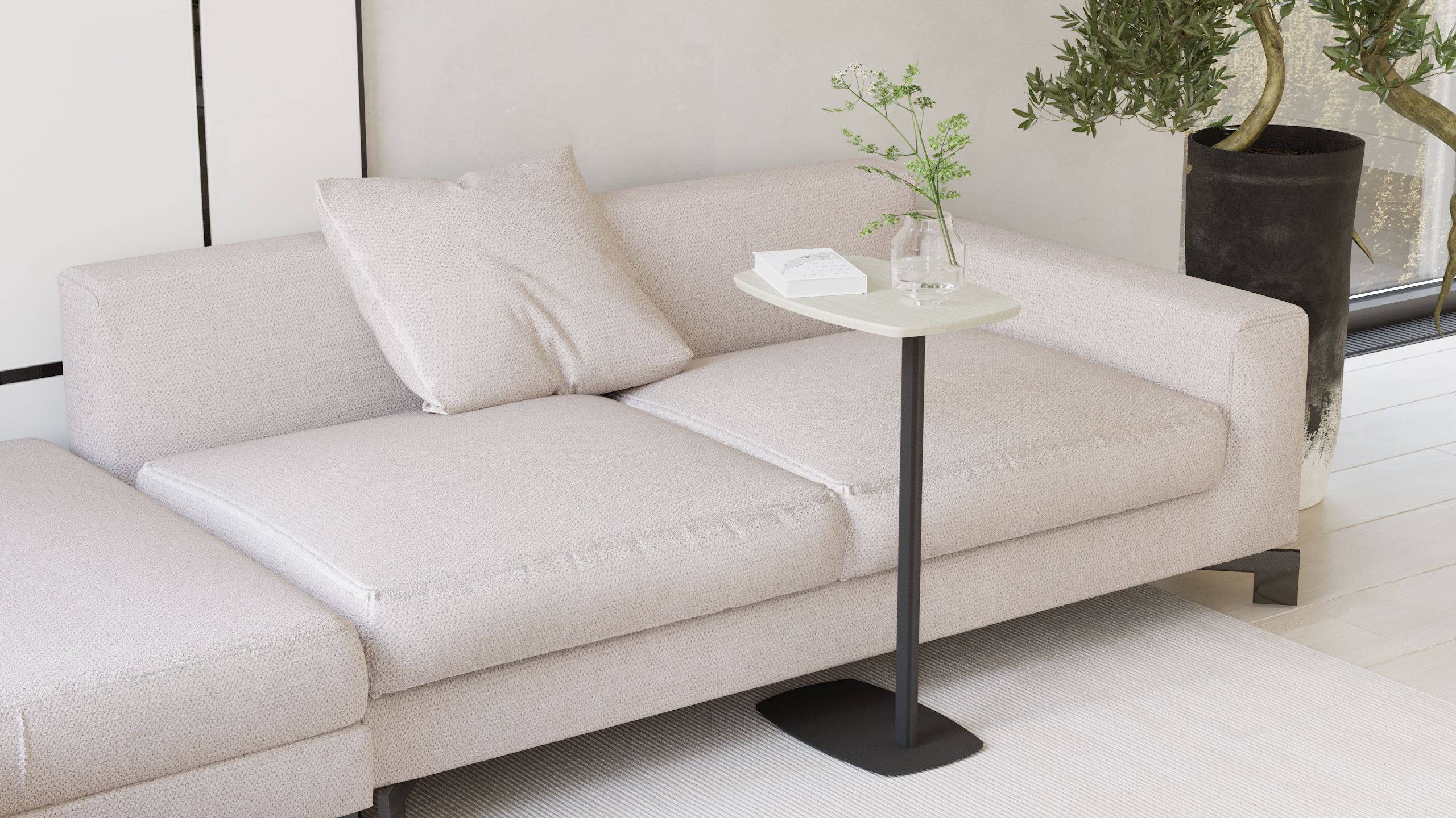 Стол придиванный SLINE Дей дуб жемчужный - фото 9