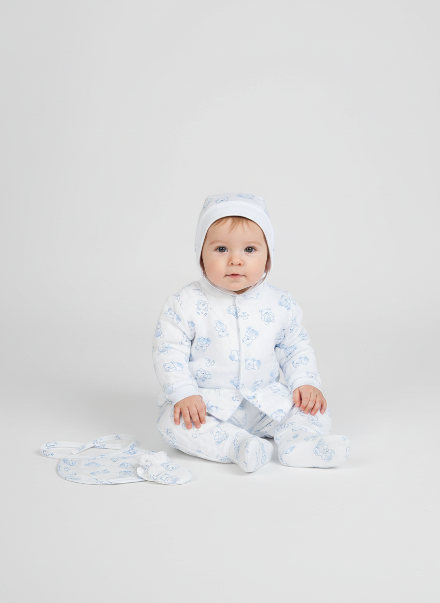 Комплект Утенок 723А голубые мишки - фото 1