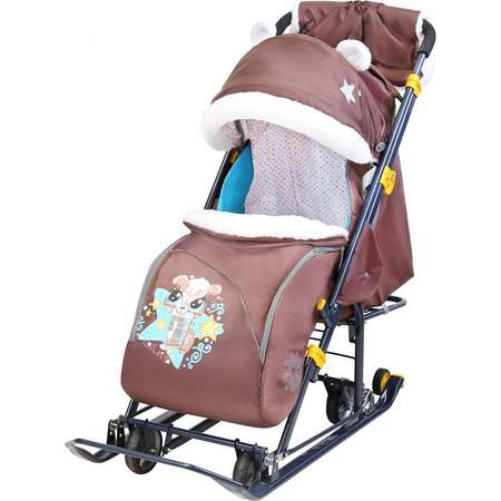 Санки-коляска NiKA kids Коричневый