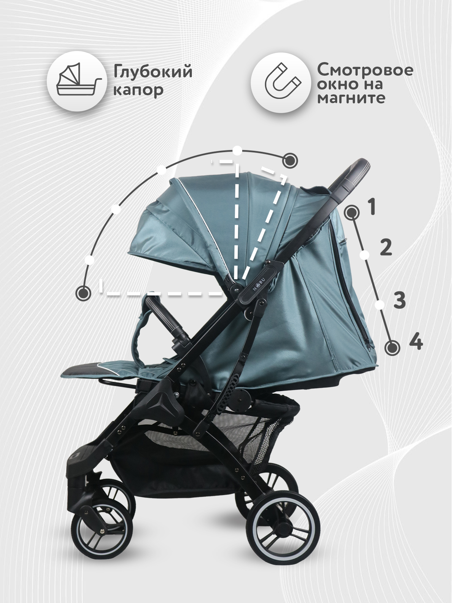 Коляска прогулочная Nobumi - фото 4