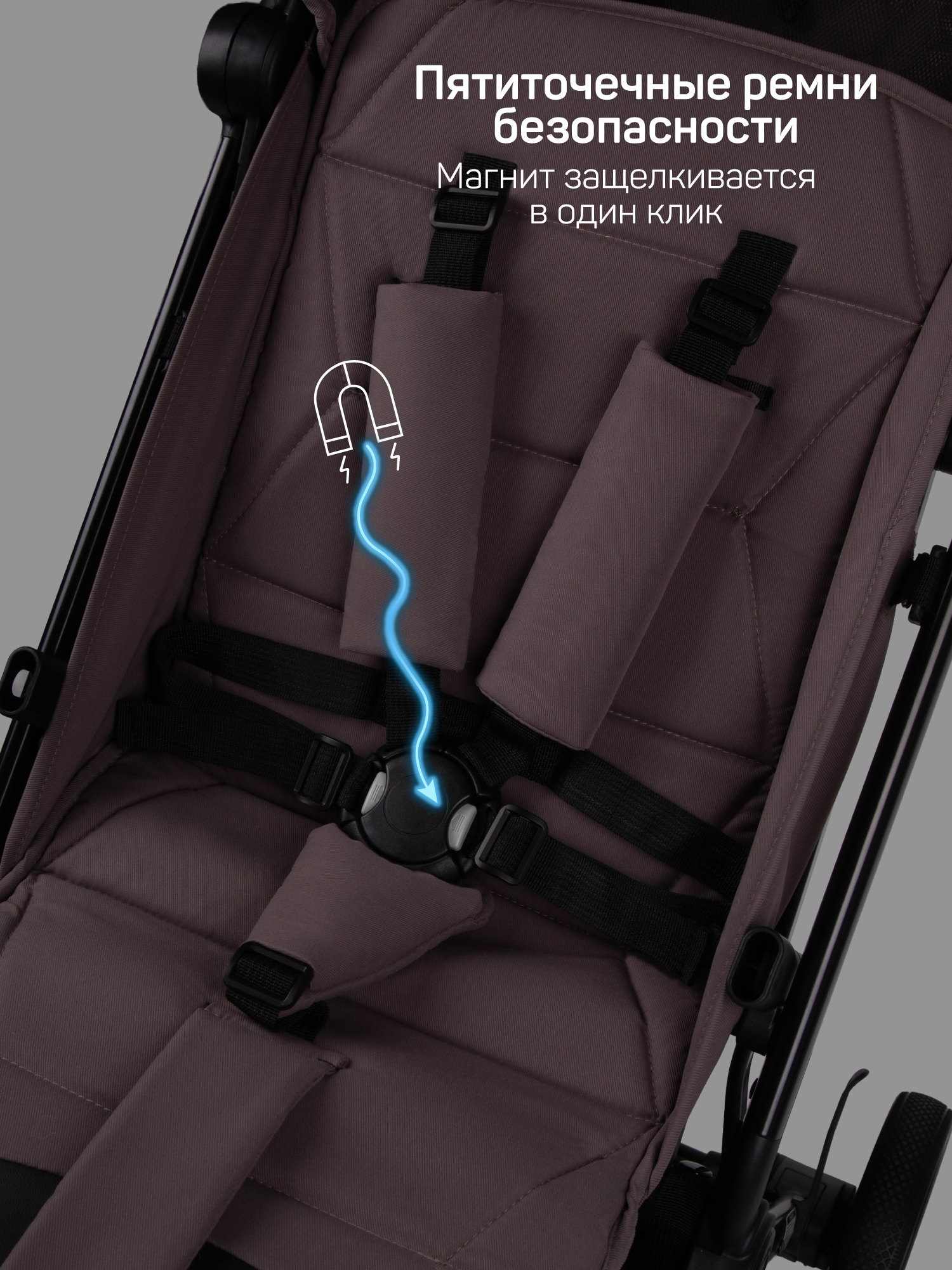 Коляска прогулочная Amarobaby Ride бежевый - фото 14