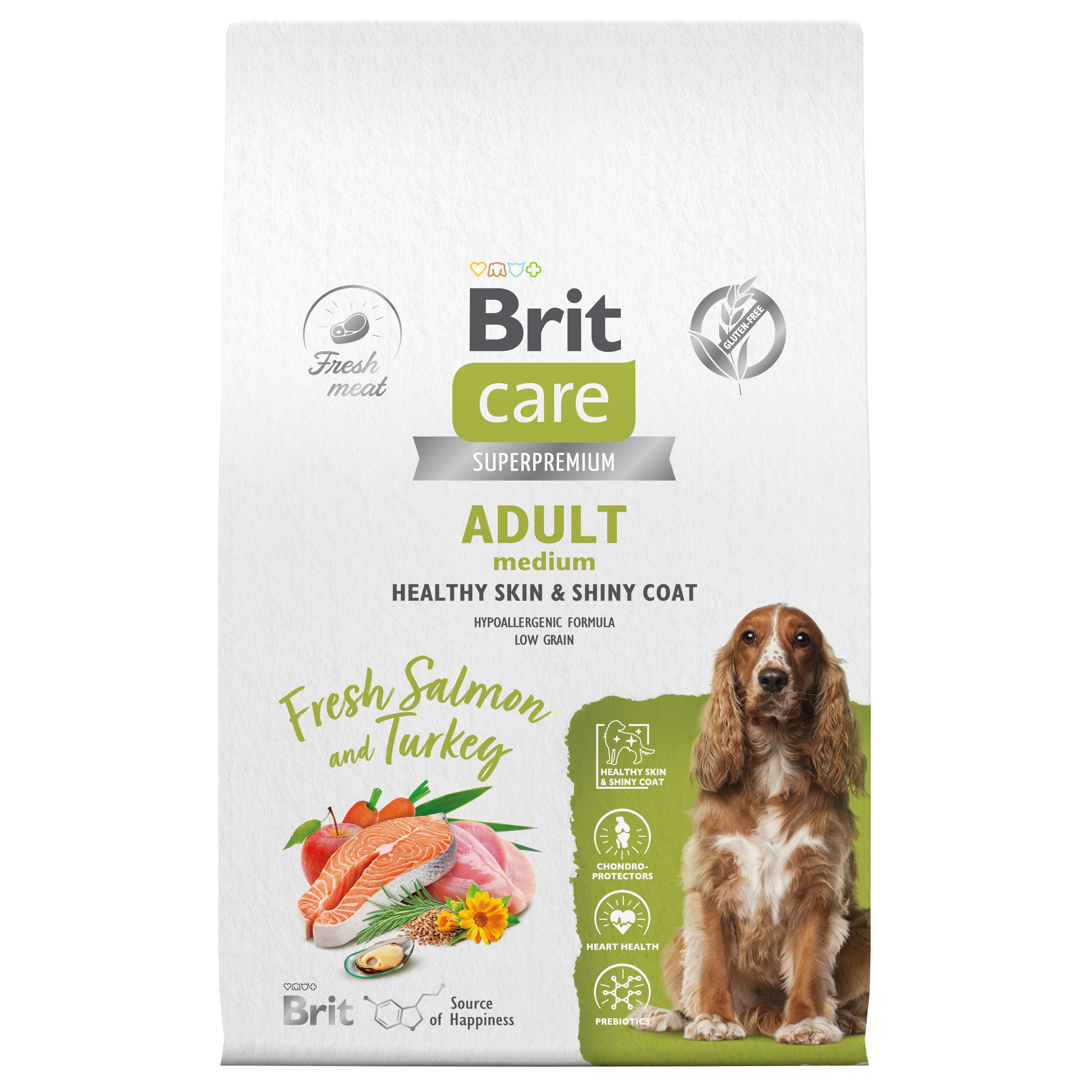 Корм для собак Brit Care 12кг взрослых с лососем и индейкой - фото 3