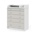 Комод пеленальный Aton Maks белая аляска-серый шелк