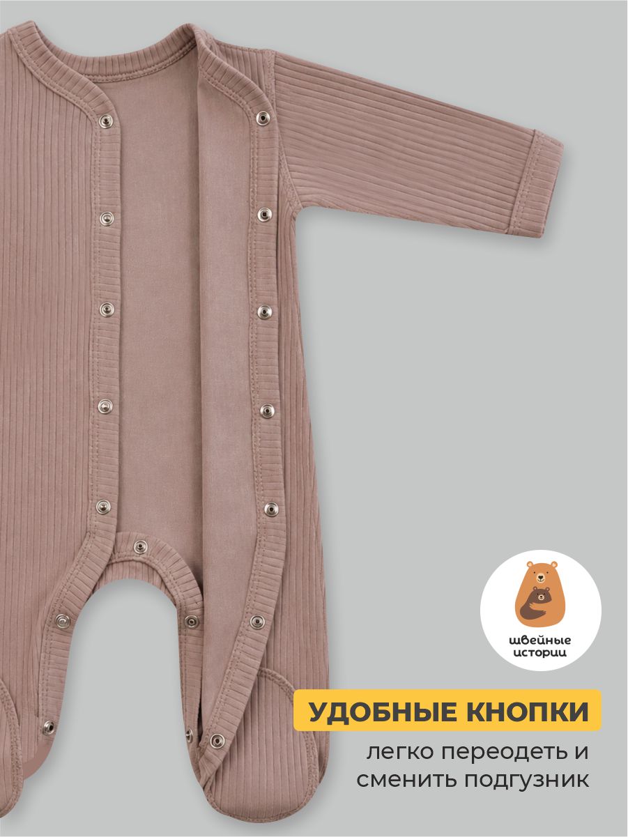 Комбинезон 3 шт ШВЕЙНЫЕ ИСТОРИИ закр_слипыголубика - фото 4