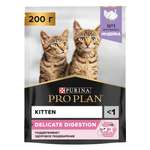 Корм сухой для котят PRO PLAN 200г с индейкой с чувствительным пищеварением