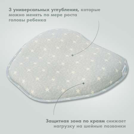Подушка для новорожденного Nuovita Neonutti Trio Dipinto Звезды голубая