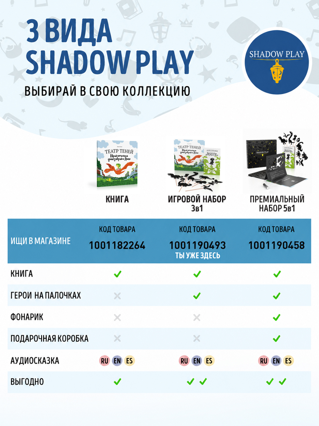 Настольная игра Театр теней/SHADOW PLAY Приключения динозаврика Дино - фото 8
