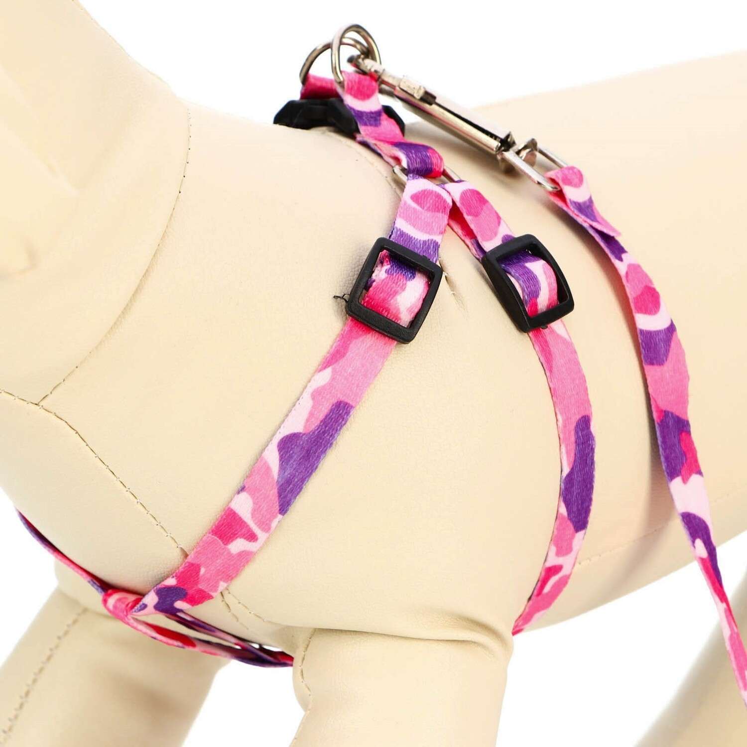 Комплект для собак Пижон шлейка 21-35см+поводок 120см в ассортименте - фото 4