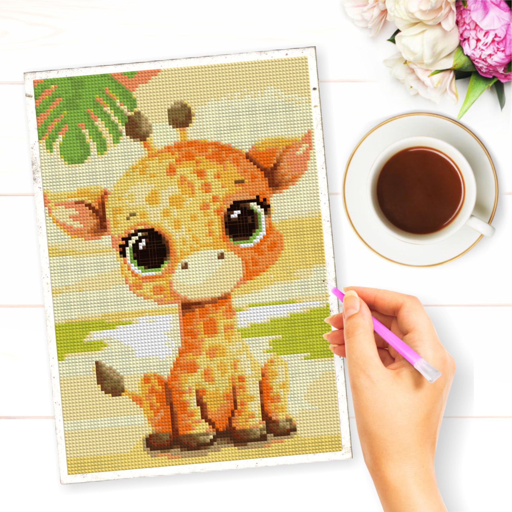 Алмазная мозаика Милато Малыш жирафик - фото 4