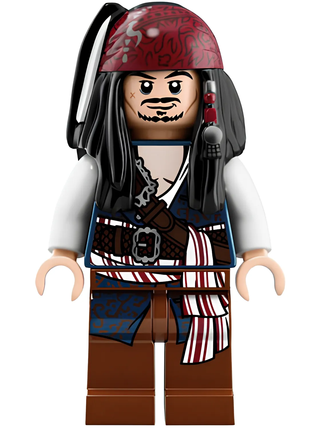 Изображение товара Фигурка LEGO Captain Jack Sparrow с открытой рубашкой и филигранным жилетом