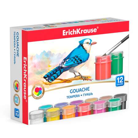 Краски гуашь ErichKrause 12 цв.
