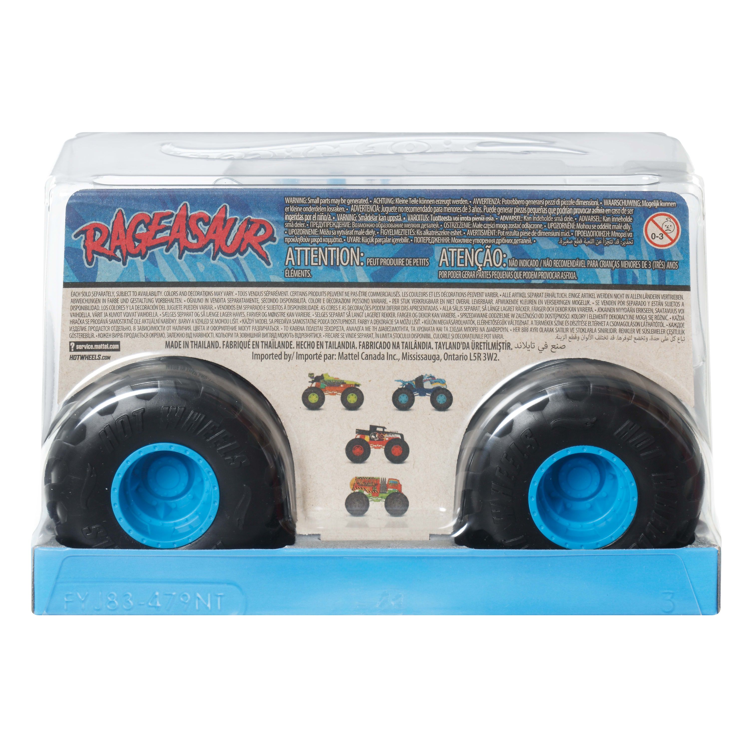 Монстр-трак Hot Wheels Rageasaur 1:24 FYJ83/JCC99 - фото 2