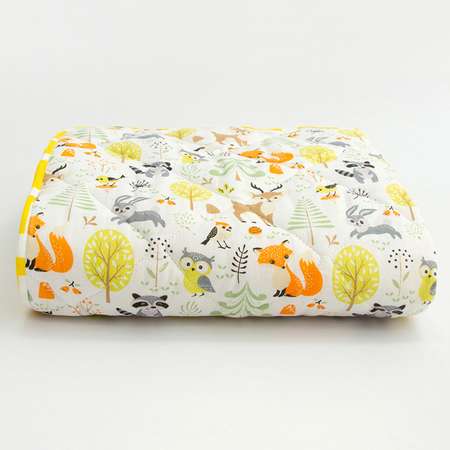 Коврик Amarobaby Soft Mat Зверята стеганный Жёлтый