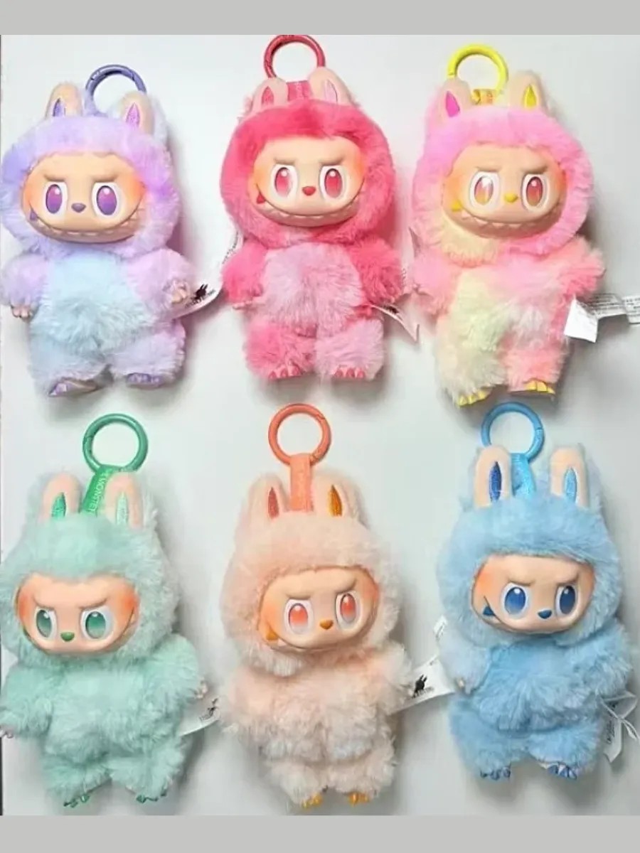 Мягкая игрушка ТОТОША Радужный Лабубу брелок 4 серия 17 см - фото 4
